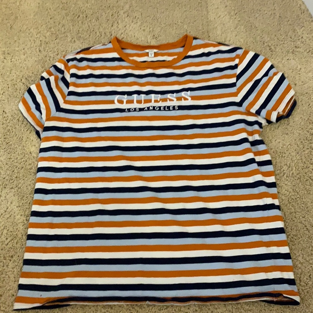 Striped “guess los angels” shirt